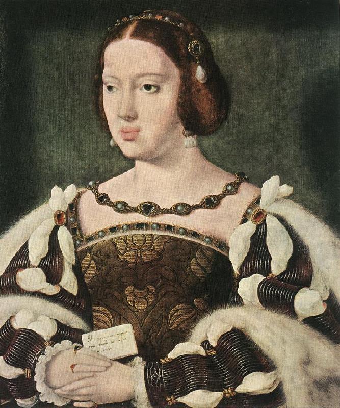 CLEVE, Joos van Portrait of Eleonora, Queen of France  fdg oil painting picture